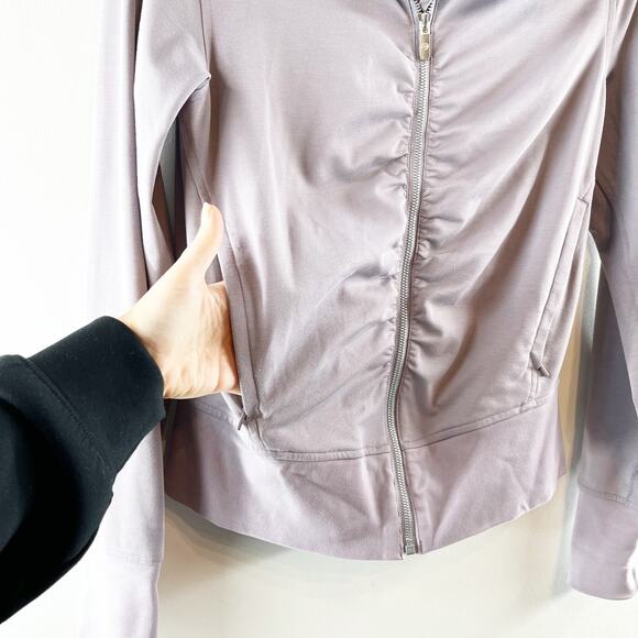 Lululemon Athletica Gather Up Ruched Full Zip Active Jacket Dusty Dawn Purple 6 - Picture 6 of 8
